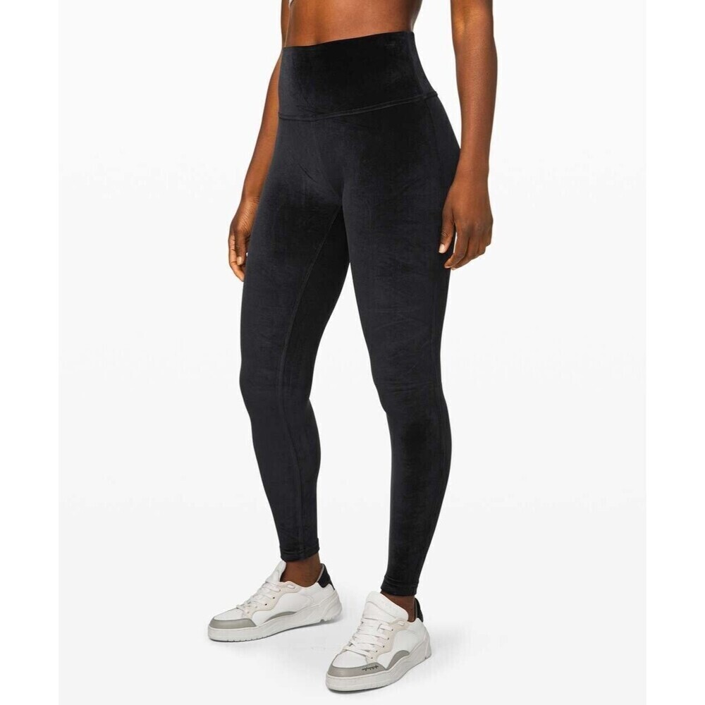 Lululemon Wunder Lounge High-Rise Tight 28" Crushed Velvet Size 4 - Picture 2 of 9
